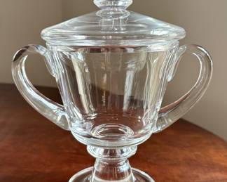 Steuben Glass Double Handled Covered Urn
