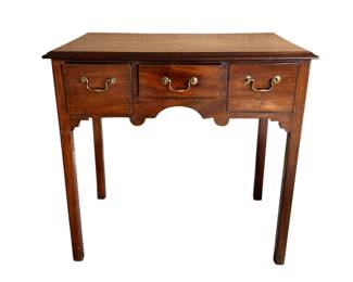 Antique George III Side Table with 3 Drawers