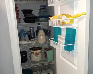 Plenty of crock pots, storage container, cooking pans, you name it!