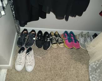 Lots of tennis shoes.