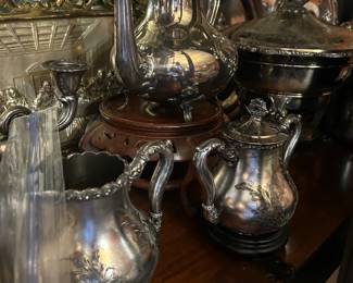 Silver Plated and Sterling Tea/Coffee and Serving Pieces