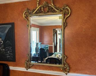 Large Gold Gilded Ornate Mirror