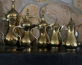 Collectible Dallah Brass Coffee Pots 