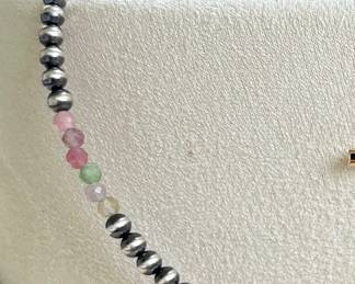 E CRANEK DESIGNS STERLING BEAD NECKLACE-EVELYN WILL BE DOING PERMANENT JEWELRY AT THIS SALE.