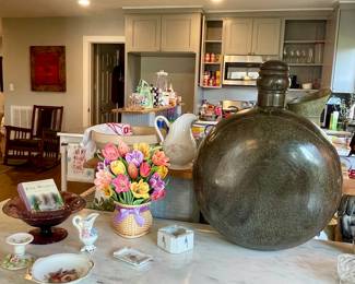 LARGE METAL VASE