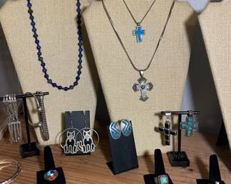 STERLING SILVER BRACELETS, RINGS, EARRINGS, PENDANTS, AND BRACELETS