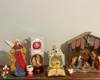 VINTAGE NATIVITY, CHRISTMAS DECOR, ANGELS
