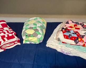 HANDMADE QUILTS, CHENILLE BEDSPREAD