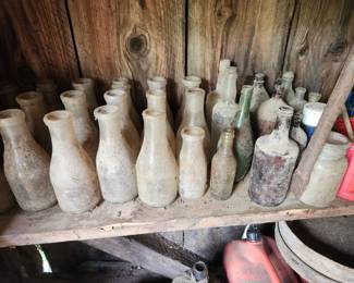 Old milk bottles