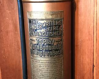 741.Antique 1911 brass fire extinguisher, Knight  Thomas