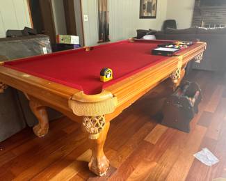8 foot American Heritage leather pocket pool table. $995 