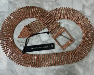 Below the Belt pink rhinestone belt