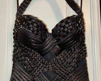 Black beaded formal gown size 0-2 XS