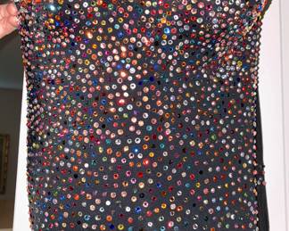 Multicolor rhinestone gown Size 0-2 XS