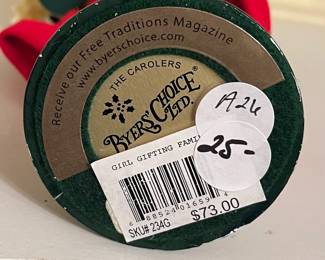 A26 - $25. Byers' Choice Caroler. 9.5"T