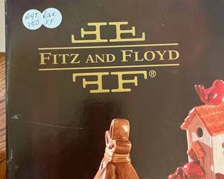 A45 - $150. Rare Fitz and Floyd Bellacara Cookie Jar. Box Dimensions 17" x 17" x10.5".