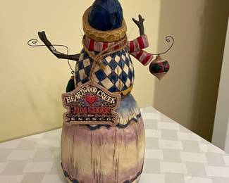 A16 - $25. Jim Shore Heartwood Creek Snowman 2003. 10.5"T
