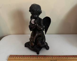 R31 - $15. Small Metal Angel Sculpture. 