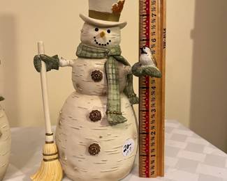 A9 - $20 Each.  Lenox "Winter Woodland Friends Snowman" 7.5"Tall