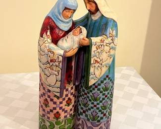 A19 - $35. Jim Shore "Blessed Family". 11" Tall. 