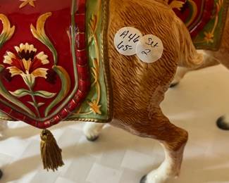 A46 - $60 PAIR. Fitz & Floyd Reindeer. One has a broken antler piece. 