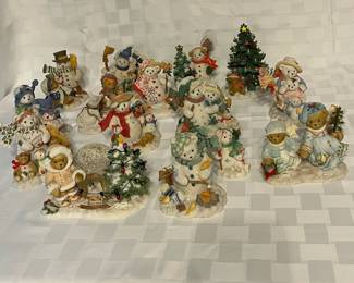 A62 - $60. Cherished Teddies Christmas Collection. Lot #3 /15 Pieces.