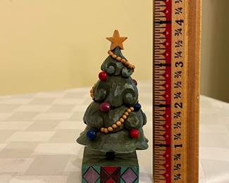 A58 - $25. Rare Jim Shore Christmas Tree. SMALL. 