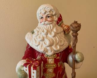 A47 - $120. Rare Fitz and Floyd Bountiful Holiday Santa. Box Dimensions 12.5"x12"x21