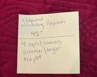 R54 - $45. Wedgwood "Williamsburg Potpourri"