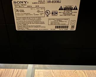 R19 - $500. Sony Bravia 65” XR-65X90J. Manufactured 2022. Smart TV - no issues!