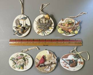 R67 - $30. Set of 6 Hallmark Ornaments by Marjolein Bastin