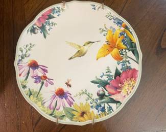 R113 - $10. Lenox Floral Meadow Medley. Measures 9" across and has a wall hanger. 