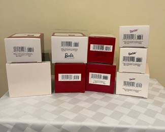 A1 - $40 Barbie Hallmark Ornament Lot 9 Pieces