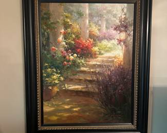 R18 - $1750. Large - Original Painting by Vera Oxley. Measures 40" wide x 51" tall.  . Excellent Condition and beautiful frame. 