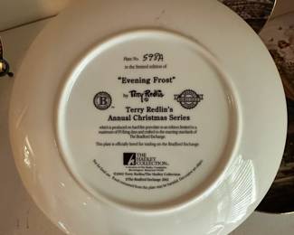 R26- $20. Set of 4. Terry Redlin Christmas Series Plates. 