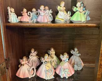 R11 - $200. Josef Originals Birthday Angels 1-15. (4 was broken and repaired well all others look great!)