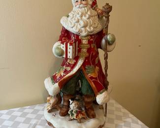A47 - $120. Rare Fitz and Floyd Bountiful Holiday Santa. Box Dimensions 12.5"x12"x21