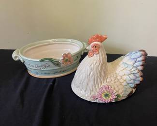 R69 - $24. Fitz & Floyd "Toulouse" 2 Pc lidded dish. 