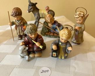A55 - $120. Vintage 1999& 2000 Goebel Mini Nativity Set. 12 Pieces. About 3" tall