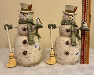 A9 - $20 Each. Lenox "Winter Woodland Friends Snowman" 7.5"Tall