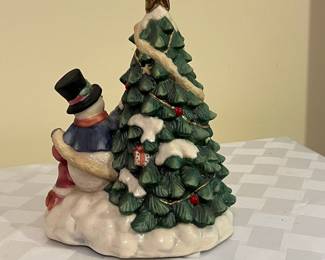 A10 - $25. "Trimming the Tree" Music Box Coyne's & Company. 8"Tall