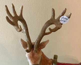 A46 - $60 PAIR. Fitz & Floyd Reindeer. One has a broken antler piece. 