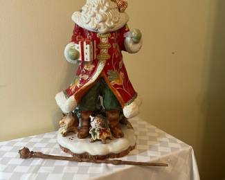 A47 - $120. Rare Fitz and Floyd Bountiful Holiday Santa. Box Dimensions 12.5"x12"x21
