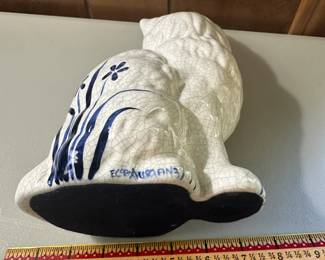 R65 - $15. Ceramic Cat Blue & White. 