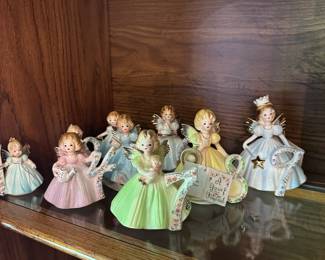 R11 - $200. Josef Originals Birthday Angels 1-15. (4 was broken and repaired well all others look great!)