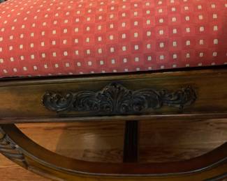 R36 - $30. Single Upholstered Stool. Measures 21" x 19" x 19" tall. Looks really good - It is a little wiggly which I'm sure could be tightened up. 