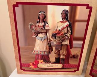 A6 - $40. 4 Piece Vintage Thanksgiving Set. Box Dimensions 9.5x5x10.5 