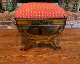 R36 - $30. Single Upholstered Stool. Measures 21" x 19" x 19" tall. Looks really good - It is a little wiggly which I'm sure could be tightened up. 