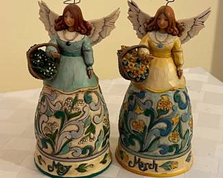 A18 - $25 PAIR. Jim Shore March & May. 6.5" tall. 