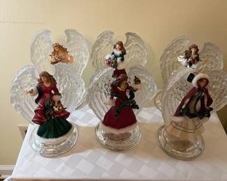 A34 - $45. Crystal Christmas Blessings The Bradford Exchange. Lot of 6. 8"x6"